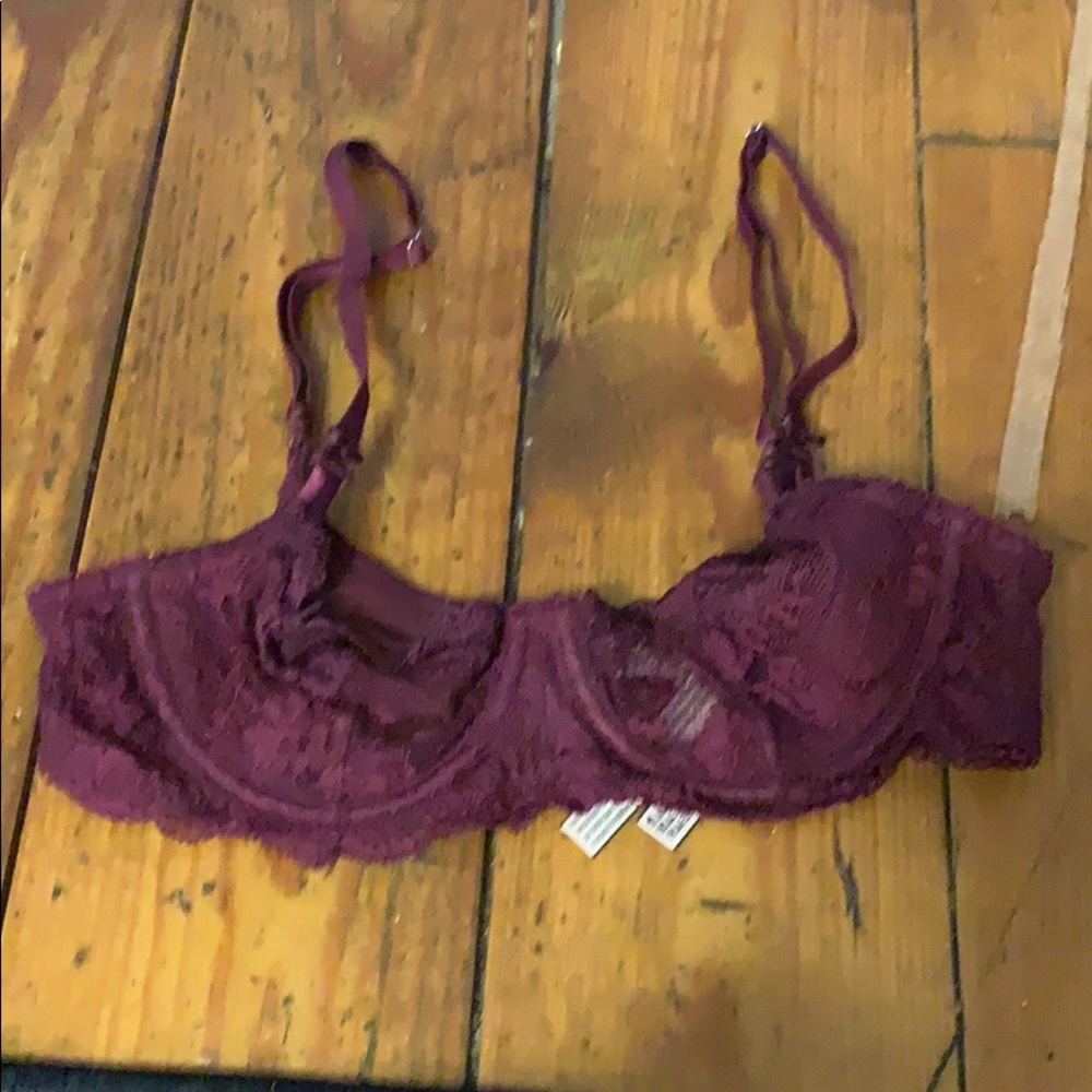 Victoria’s Secret wicked unlined bra burgundy 32b